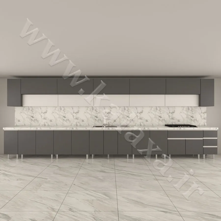 عکس کابینت سفید پله ای آماده پیش ساخته