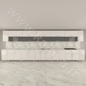 طراحی کابینت پلکانی پیش ساخته 6 متری