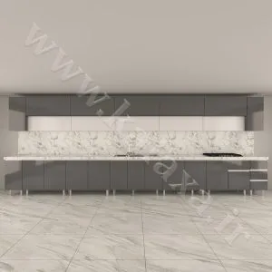 کابینت پله ای آماده هایگلاس ایرانی ۶ متری دستگیره مخفی — تصویر 2