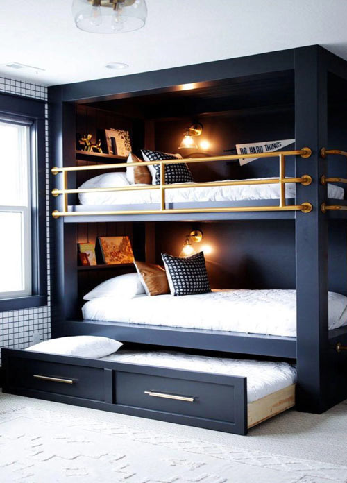 اصول طراحی دکوراسیون اتاق خواب با تخت دوطبقه