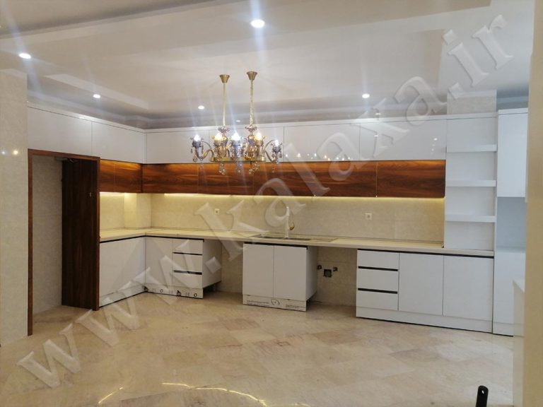 سفید گردویی کابینت حجمی دوپله