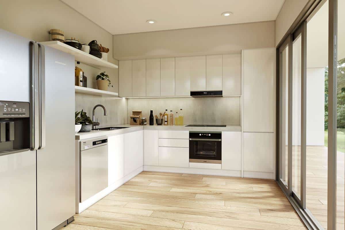 اصول طراحی کابینت آشپزخانه ال شکل