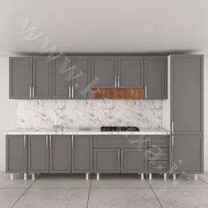 کابینت آماده ممبران نئوکلاسیک 3.6 متری + کابینت ایستاده (درب ساده) — تصویر 10
