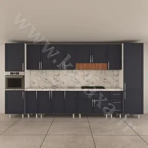 کابینت آماده ممبران نئوکلاسیک 4/2 متری+کابینت فر (درب ساده) — تصویر 6