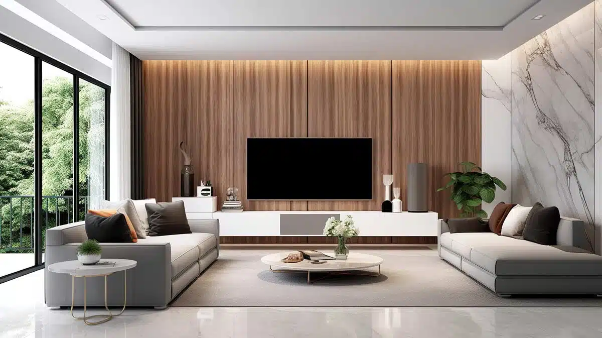 طراحی و اجرای تی وی وال ساده و شیک قیمت جدیدترین مدل‌های TV Wall