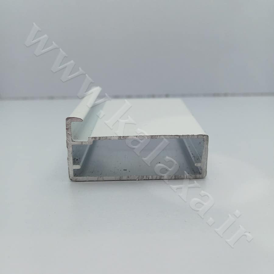 پروفیل درب شیشه ای آلومینیوم لبه کوتاه سفید براق (1)