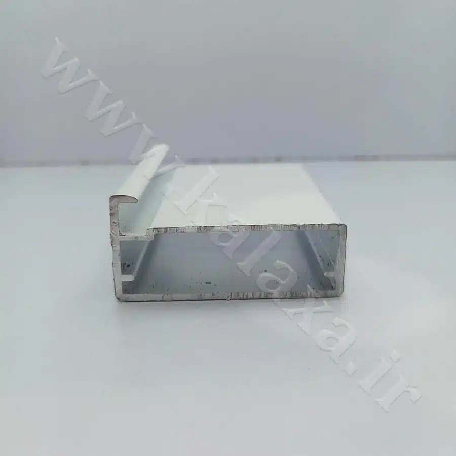 پروفیل درب شیشه ای آلومینیوم لبه کوتاه سفید براق (1)