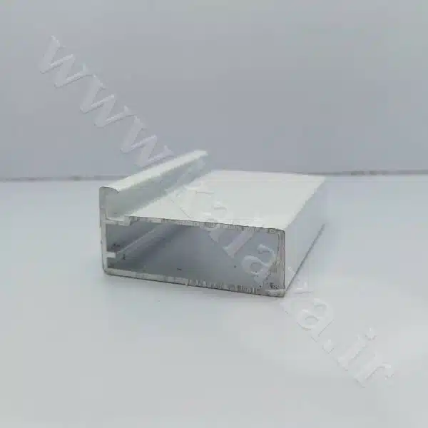 پروفیل درب شیشه ای آلومینیوم لبه کوتاه سفید براق (2)