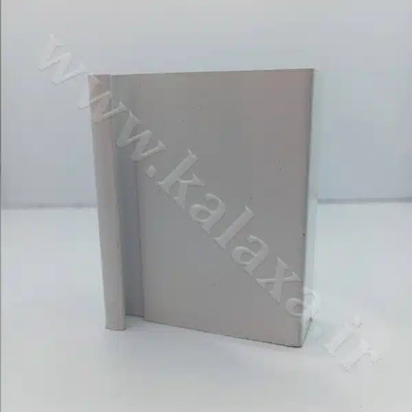 پروفیل درب شیشه ای آلومینیوم لبه کوتاه سفید براق (3)