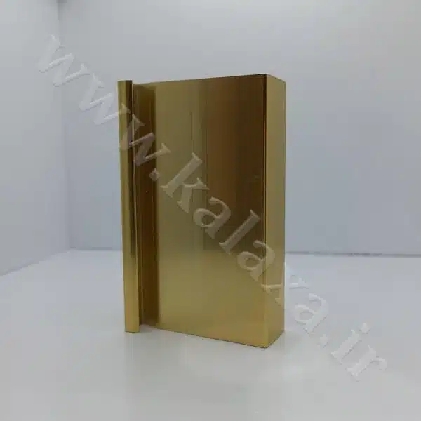 پروفیل درب شیشه ای آلومینیوم لبه کوتاه طلایی (3)