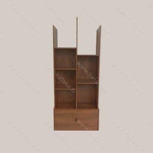 کتابخانه چوبی مدرن با قفسههای کتاب و قیمت ارزان و کیفیت عالی