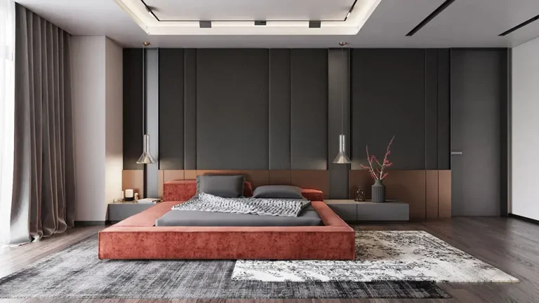 تخت خواب مدرن و هزینه‌ طراحی دکوراسیون اتاق خواب