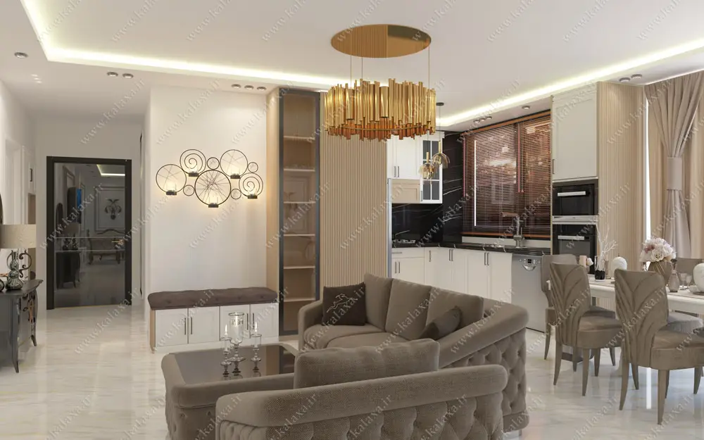 کابینت نئوکلاسیک با کیفیت پلی اورتان