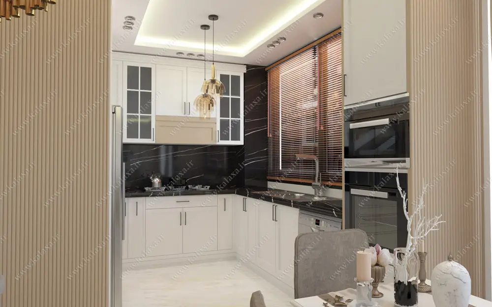 کابینت نئوکلاسیک با طراحی