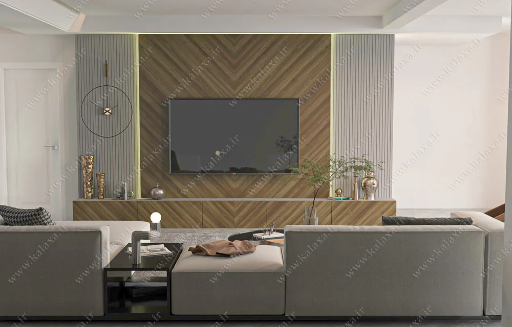 طراحی و اجرای کمد دیواری لاندری تی وی وال 1 ساخت تی وی وال با ام دی اف