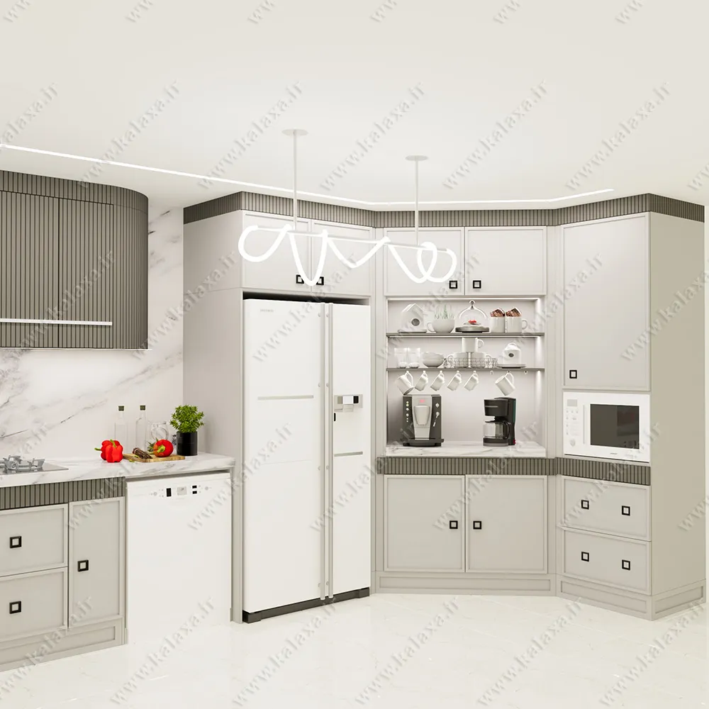 بهترین طراحی کابینت پلی اورتان نئوکلاسیک
