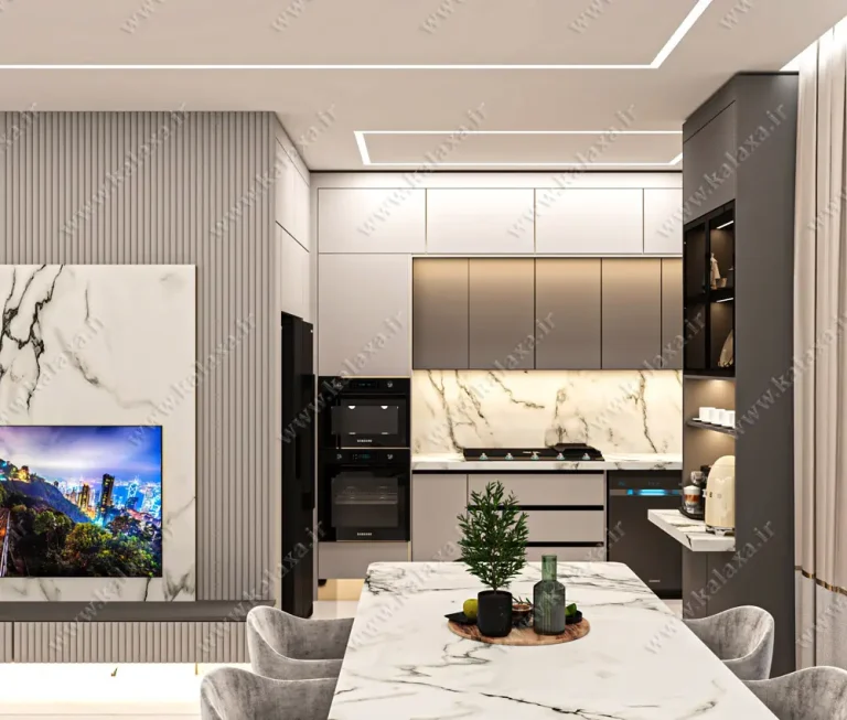 کابینت دوپله هایگلاس ترک با طراحی خاص