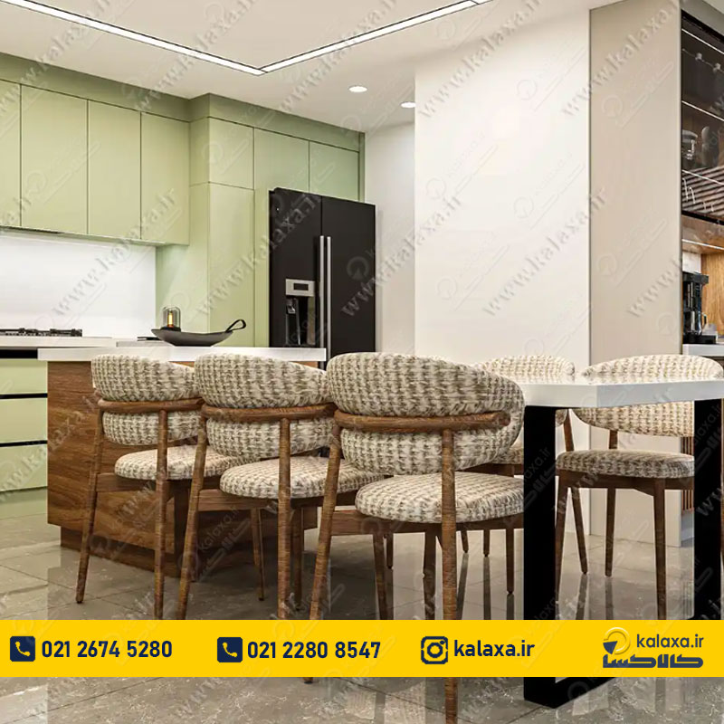 کابینت سبز و سفید مرن