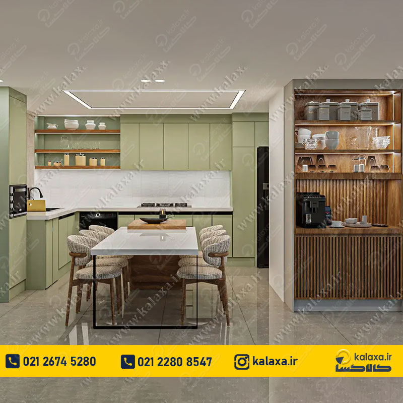 کابینت سبز پاستیلی؛ انتخابی روشن و مینیمال برای دکوراسیون‌های ساده و مدرن