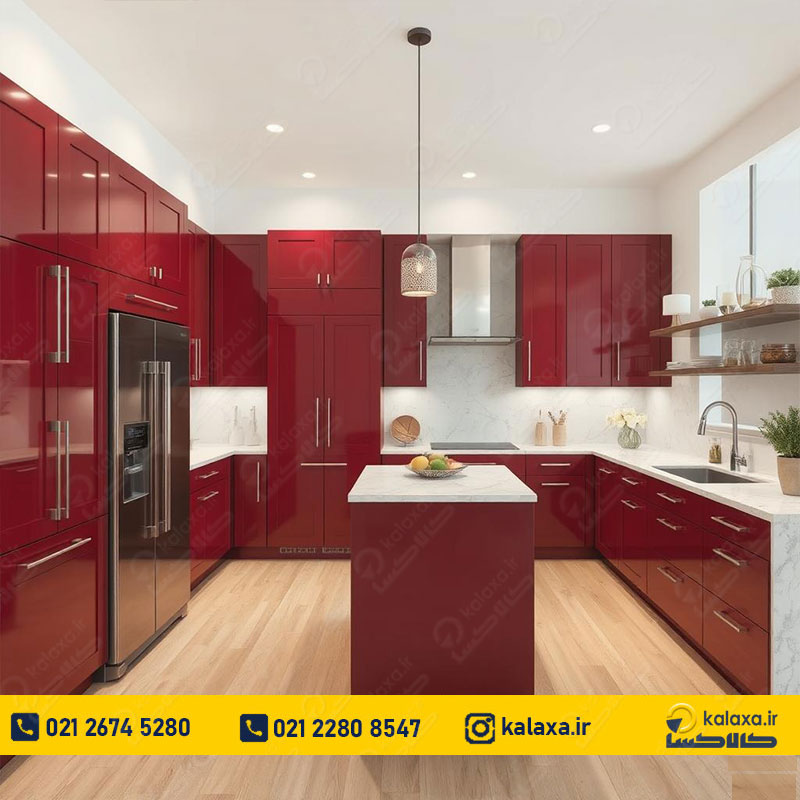 کابینت ممبران زرشکی با طراحی مدرن و لوکس
