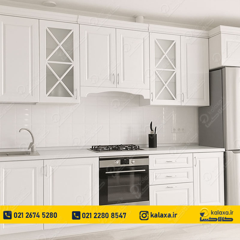 عکس کابینت ممبران سفید مدرن و شیک با طراحی