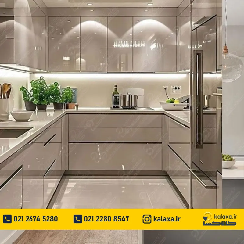 کابینت های گلاس طوسی