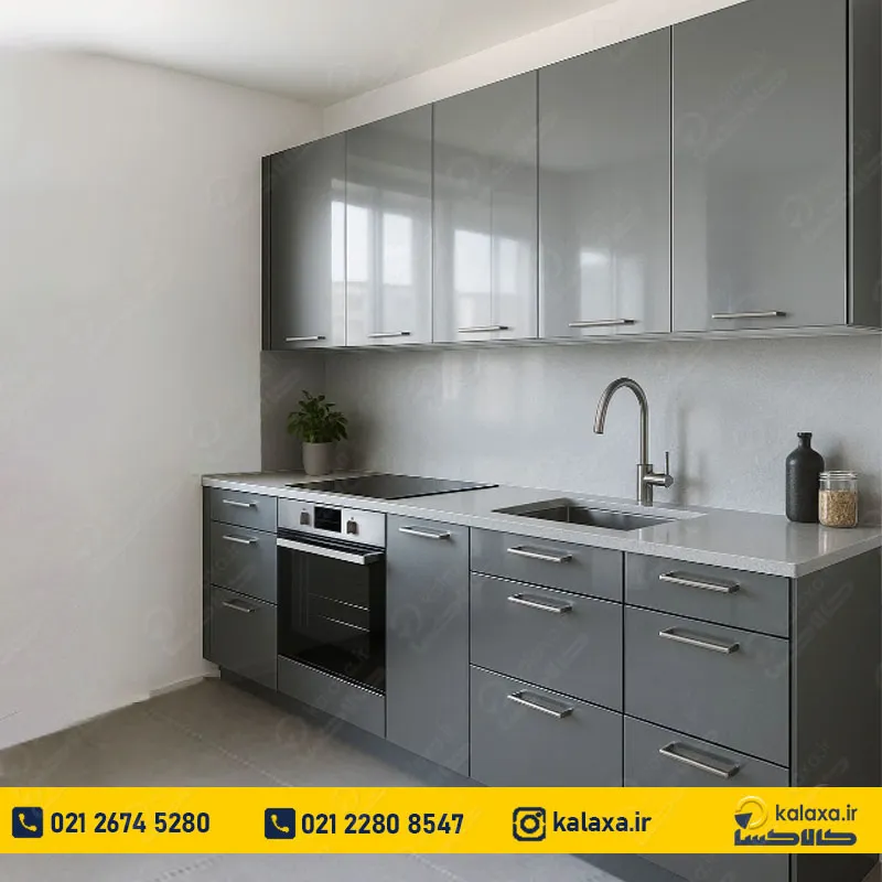 کابینت آماده هایگلاس با طراحی مدرن