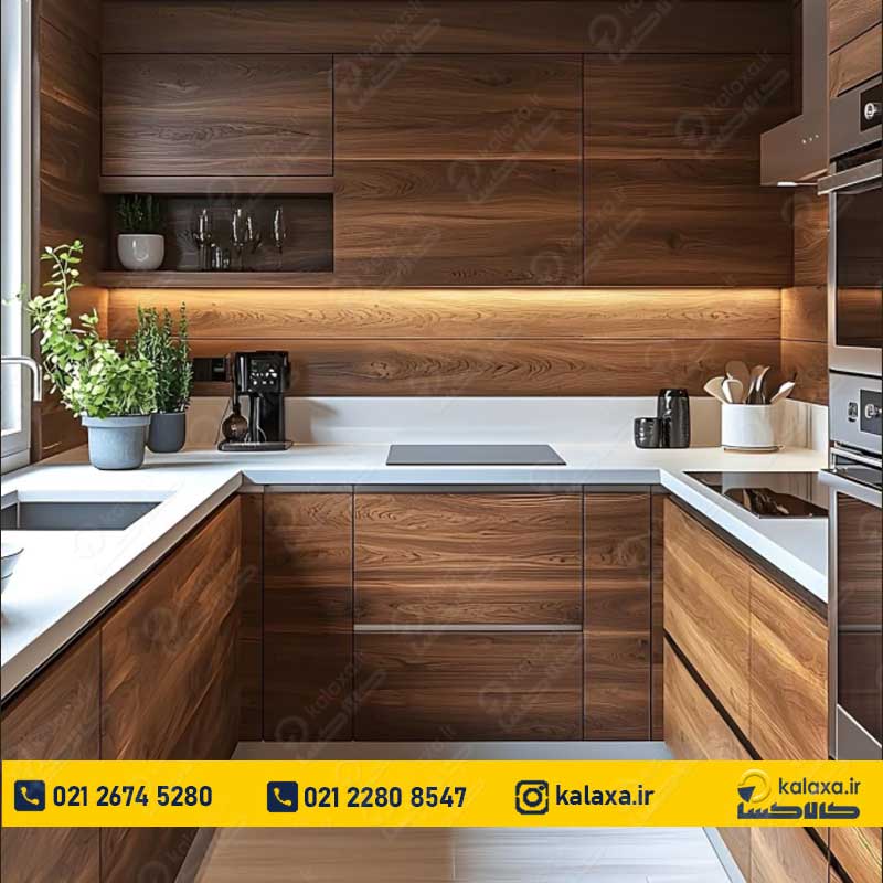 کابینت ام دی اف طرح چوب