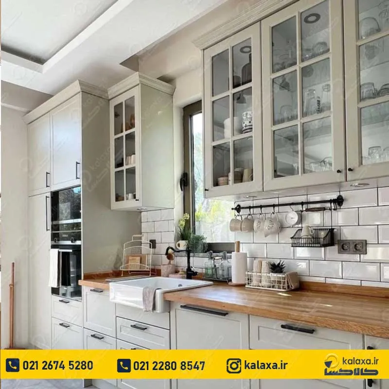 کابینت پلی اورتان نیئوکلاسیک سبز