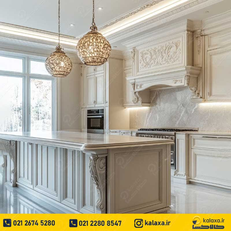 کابینت کلاسیک رومی با طراحی اروپایی