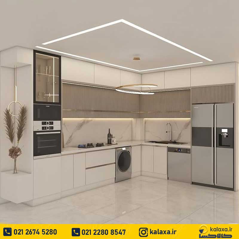 کابینت آشپزخانه مدرن ایرانی سفید