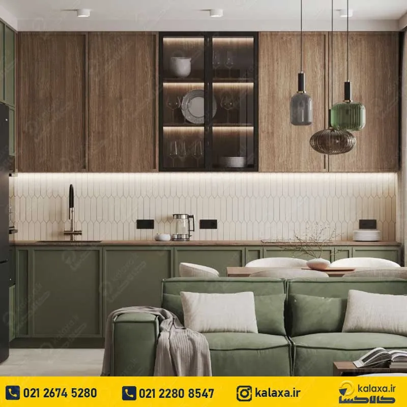 مدل کابینت نئوکلاسیک سبز