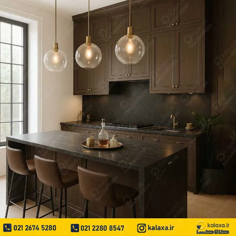 کابینت نئوکلاسیک قهوه ای