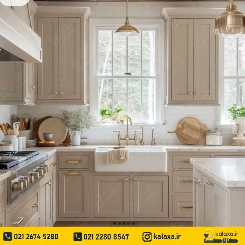 کابینت نئوکلاسیک کرم |جدیدترین مدل کابینت نئوکلاسیک