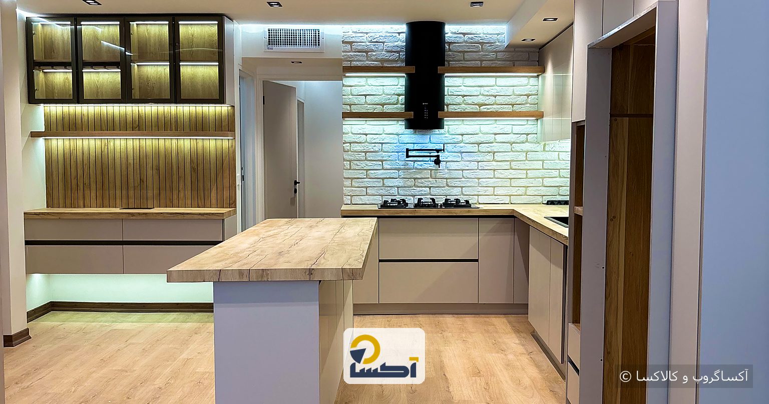 نمونه‌کار کابینت سوپرمات لوکس در سعادت‌آباد